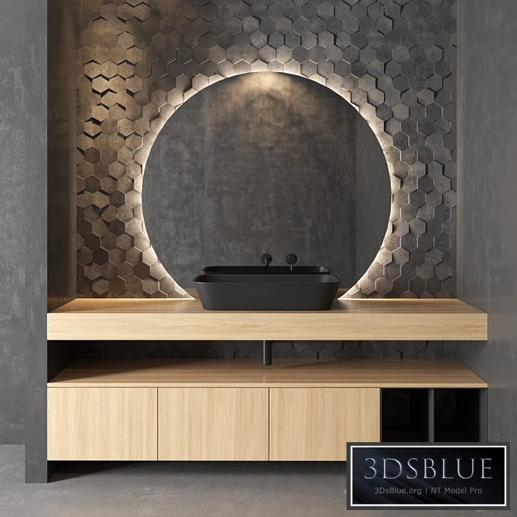 Cerasa NEROLAB | Wood veneer vanity unit