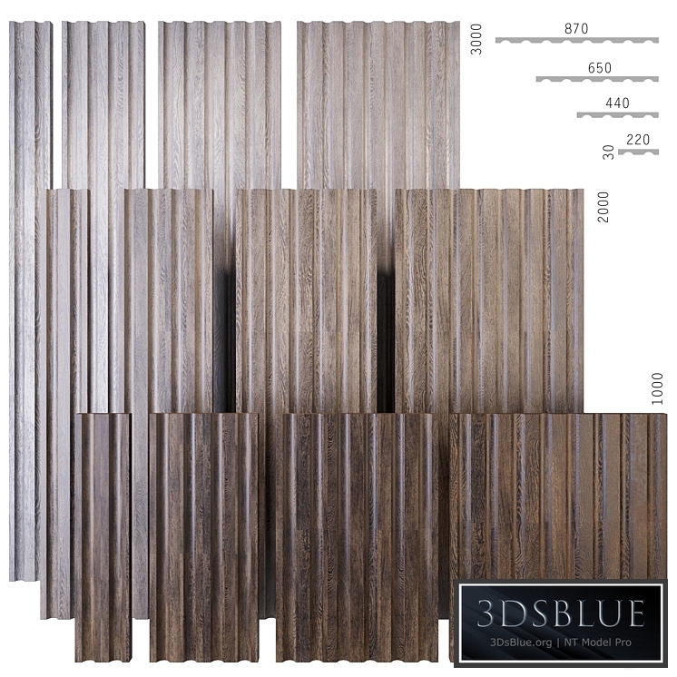 Corrugated wood panels WD5