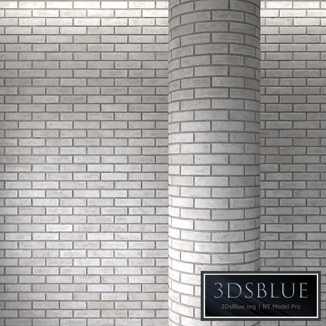 Brick white masonry