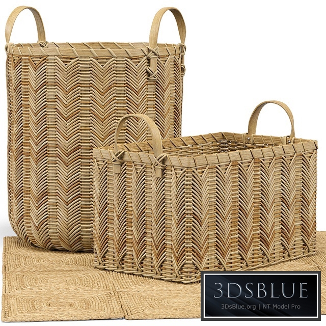Petaluma Basket, Seagrass Squares Rug