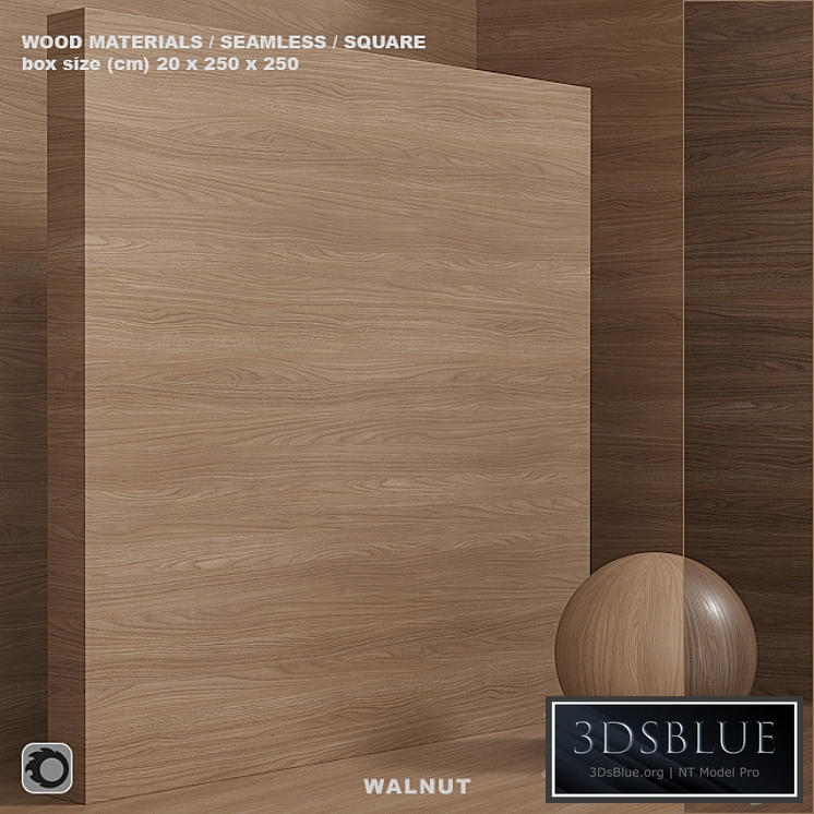 Wood / walnut material (seamless) - set 76