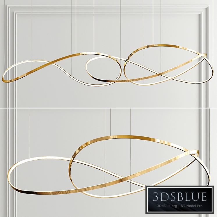 Shade ring chandelier