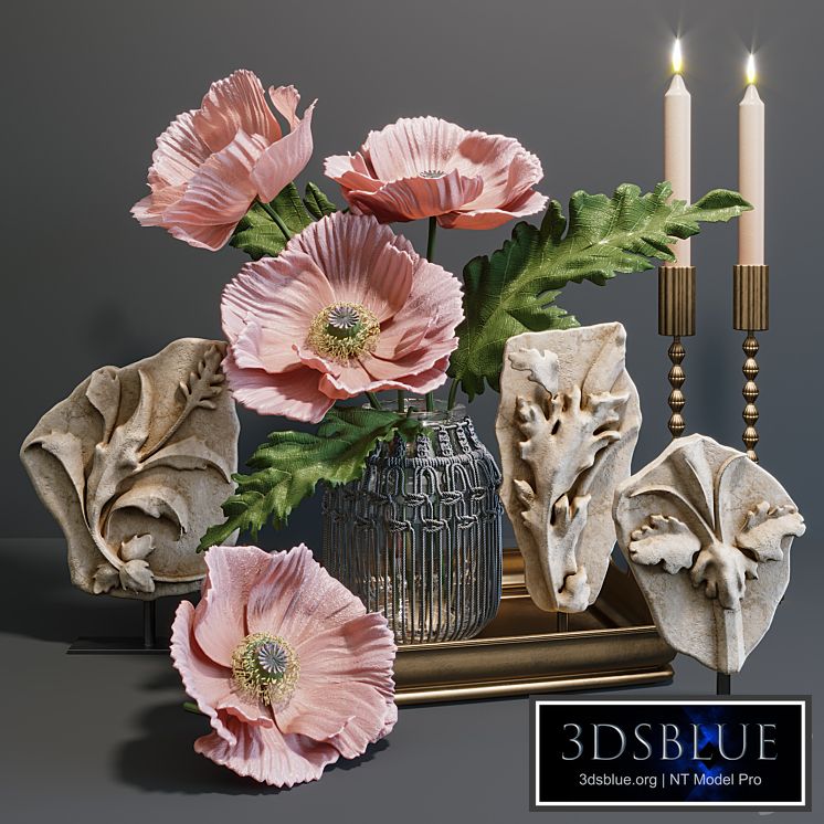 RH Acanthus leaves decorative set