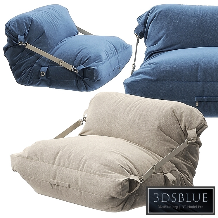 Adjustable Gray Bean Bag Chair bu Crate & Barrel kids