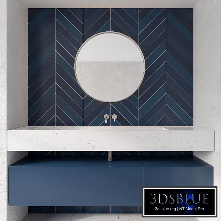 Bathroom Furniture Blue Tile