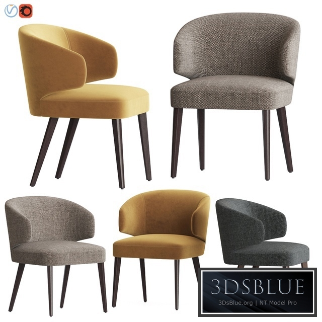 Modrest Carlton Gray Fabric Dining Chair