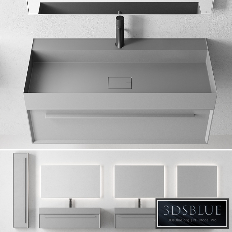 Falper 7.0 Set 2 | Wall-mounted vanity unit with drawers