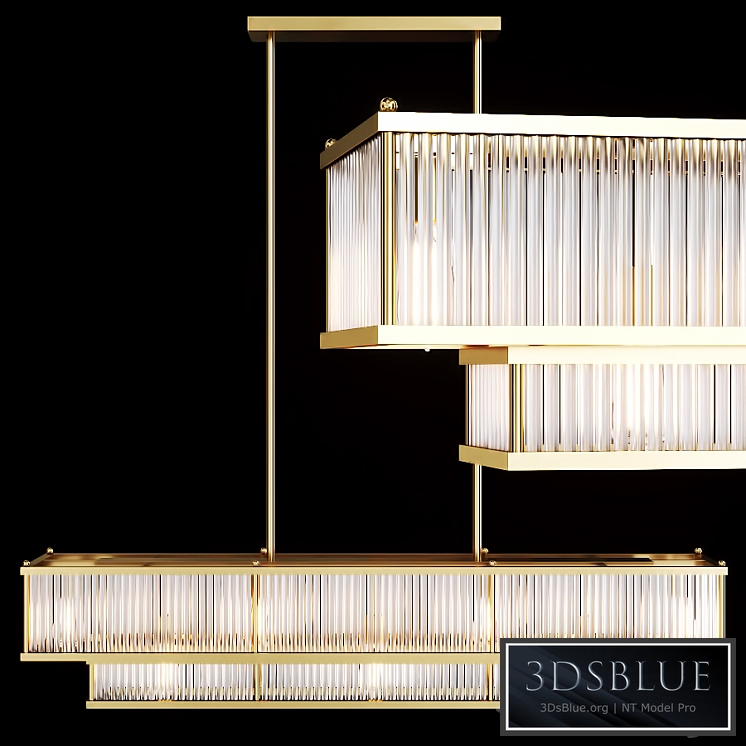 Restoration Hardware MARAIS LINEAR CHANDELIER 48 Brass