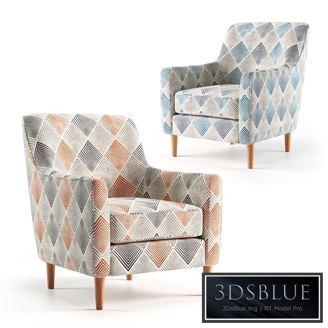 Sven Sunset / Denim Accent Chair