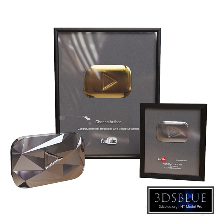 YouTube Play Buttons Decorative Set