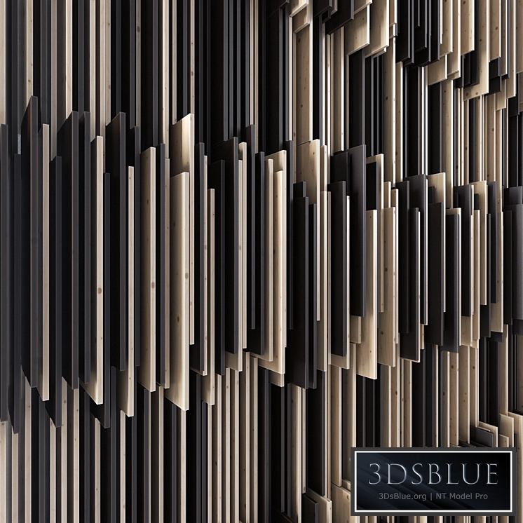 Parametric wood panel "Strokes"