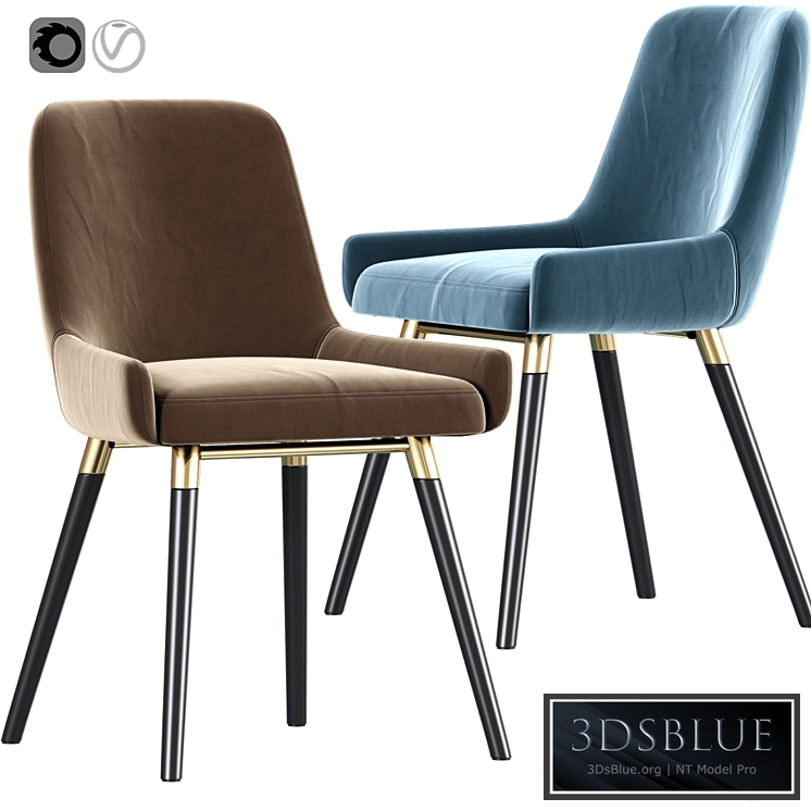 Ade Modern Gray Fabric Dining Chairs