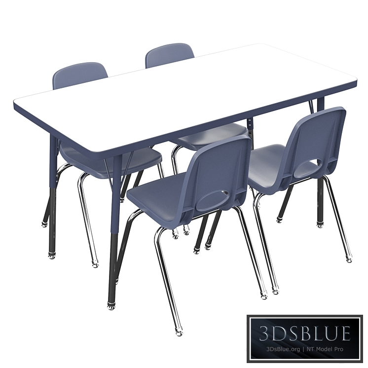 5 Piece Rectangular Activity Table & Chair Set