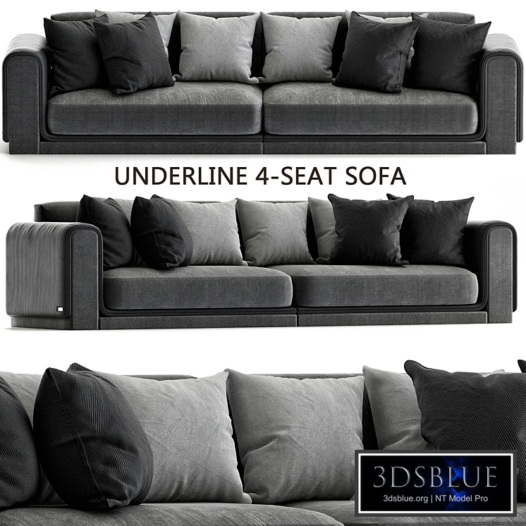 Roche Bobois UNDERLINE 4-SEAT SOFA