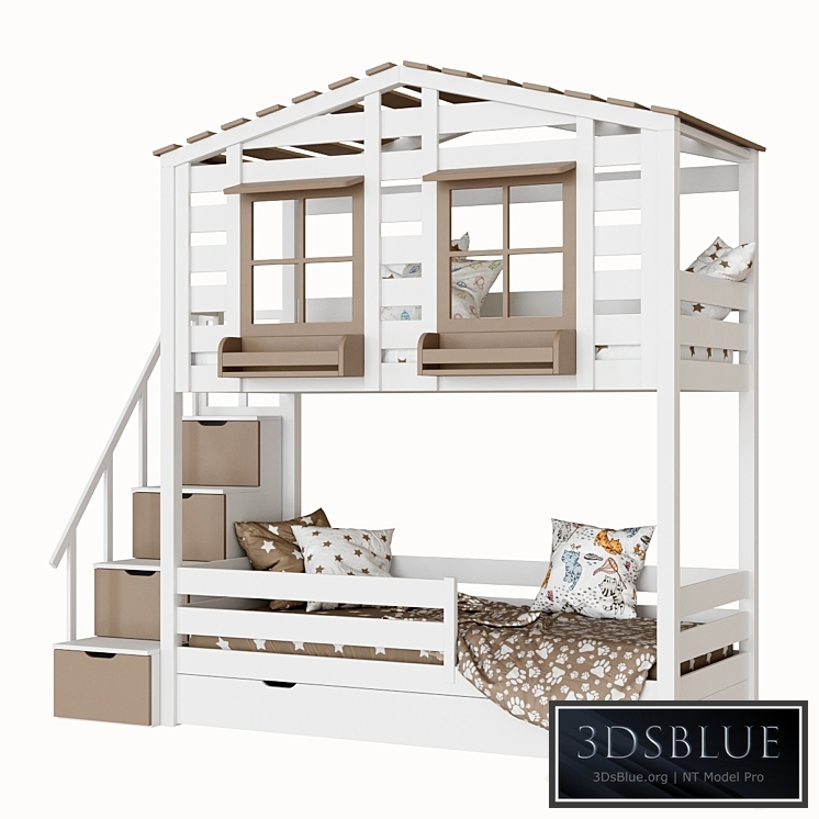 Children&#39;s 2-level bed lodge Bilbao