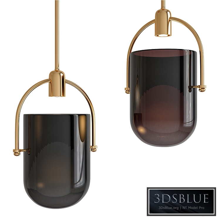 Mid Century Modern Chic 1 Light Pendant With Mouth-blown