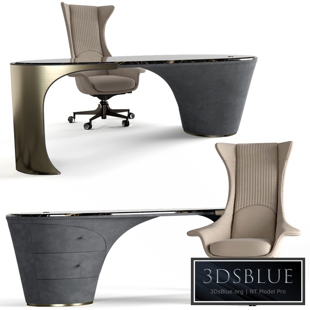 Visionnaire Planet armchair Jet desk