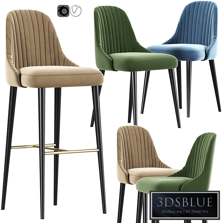 Karina Bar Stool And Chair 02