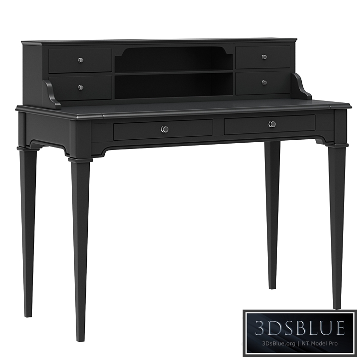 Dantone Home Oxford writing desk with shelves black