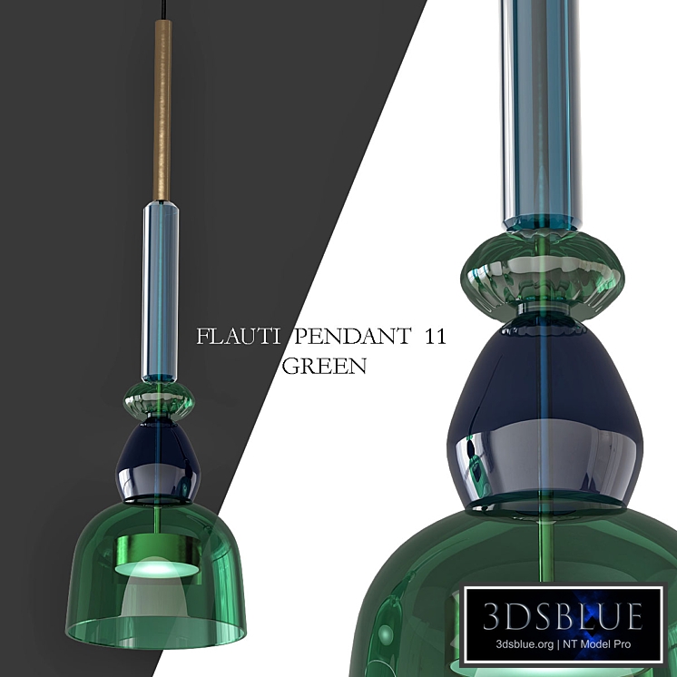 Flauti green pendant