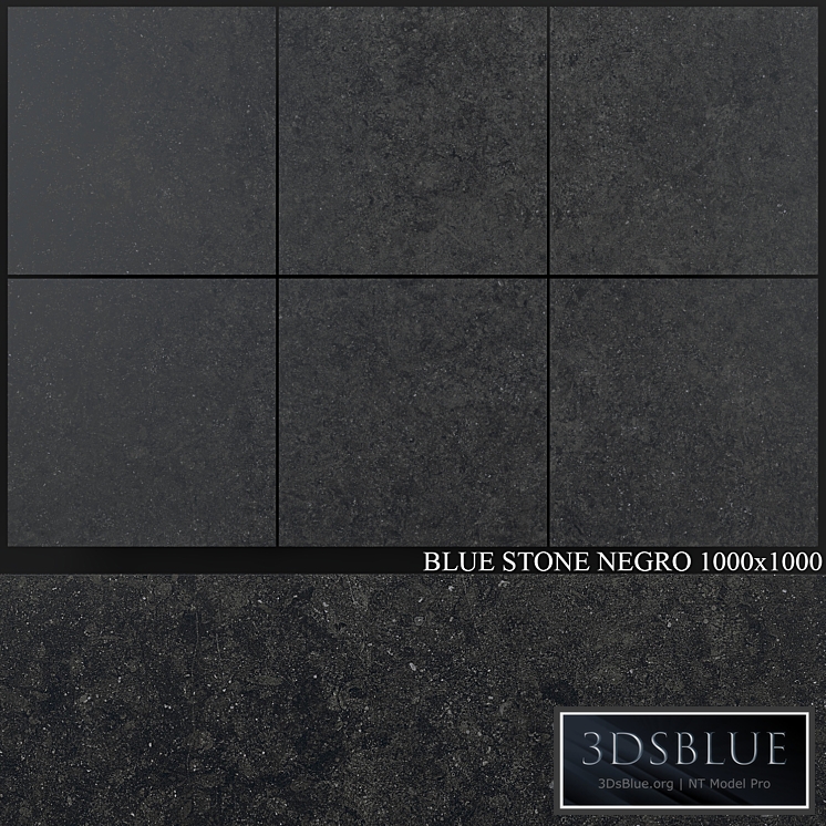 Grespania Coverlam Blue Stone Negro 1000x1000