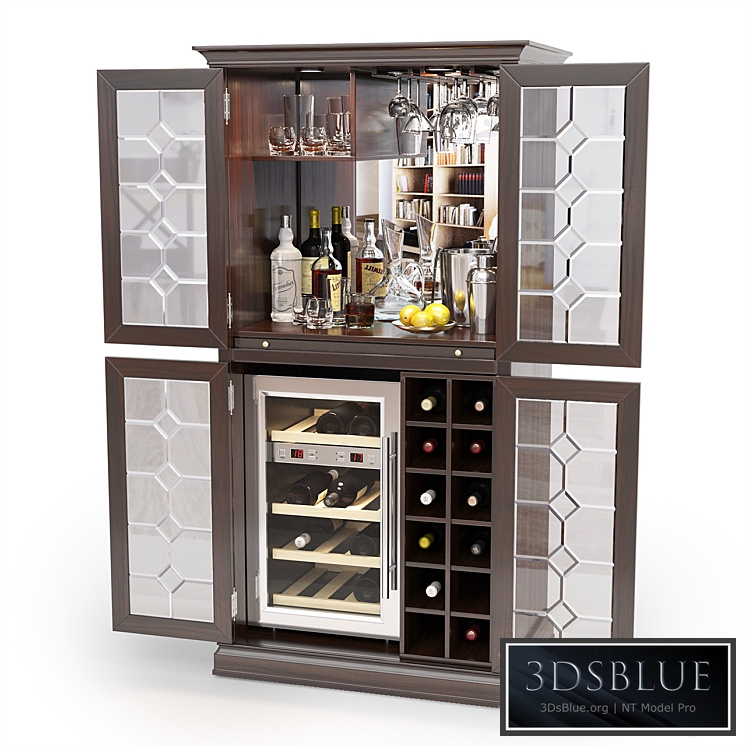 Firenze Wine and Spirits Armoire Bar