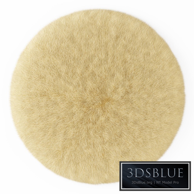 Round rug yellow