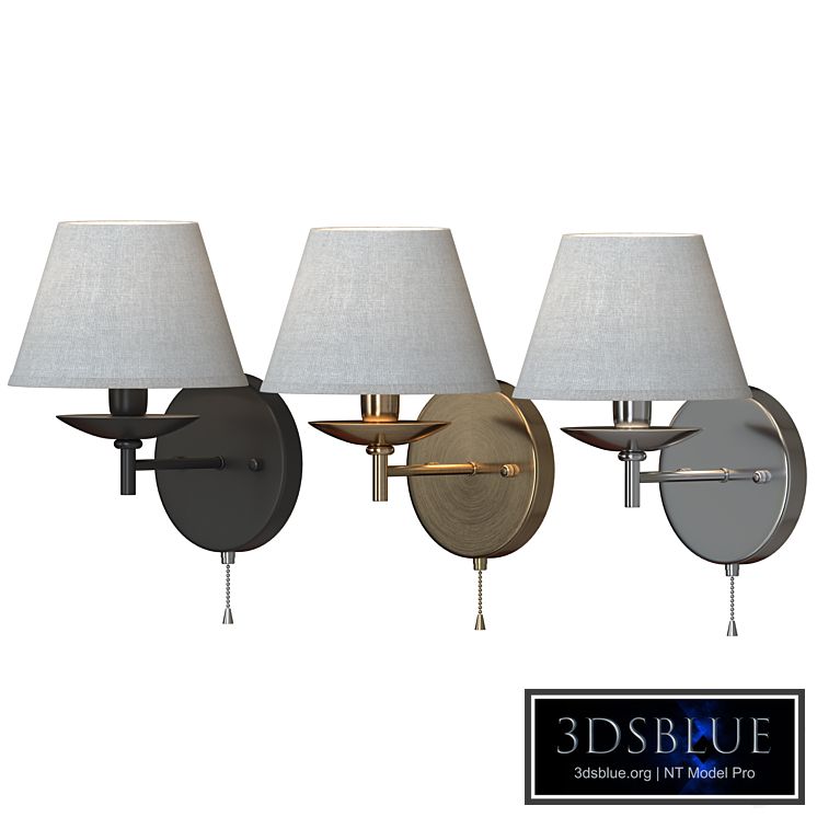 Wall lamp Hotel 60060/1 black / antique bronze / chrome