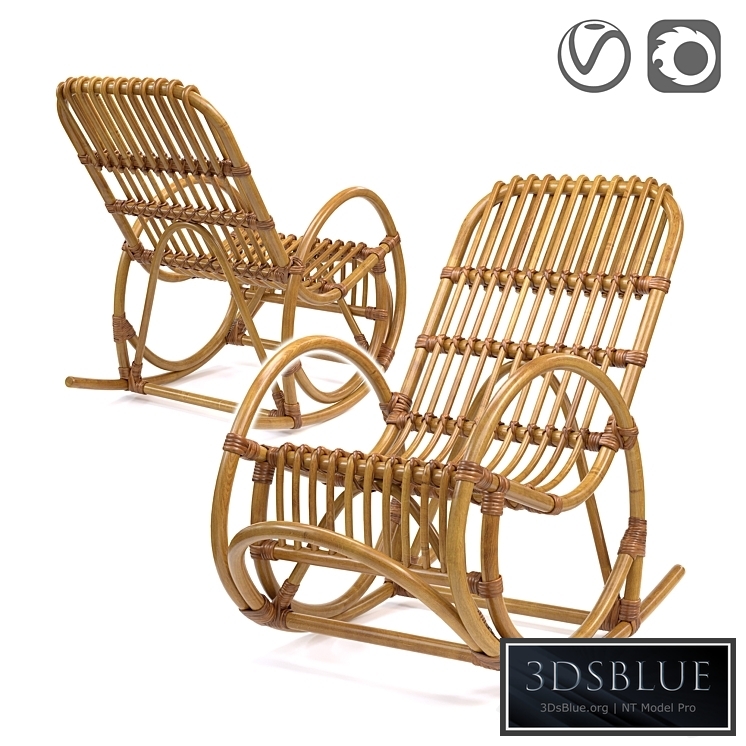 Rocking-chair children&#39;s from a rattan, Malu