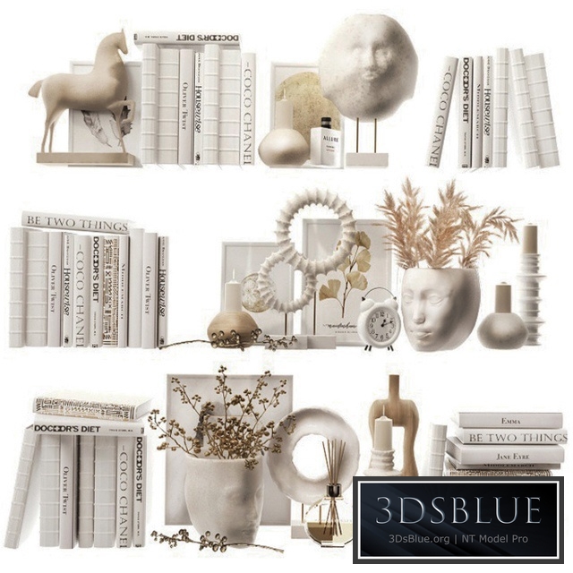 Decorative set for filling shelves 4