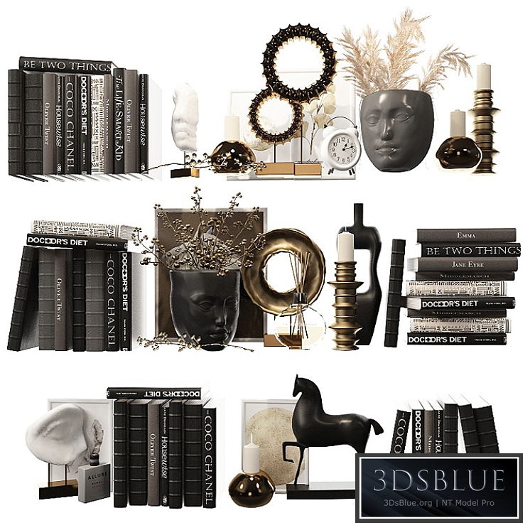 Decorative shelf filling set 6