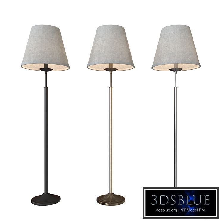 Floor lamp Hotel 01008/1 black / antique bronze / chrome