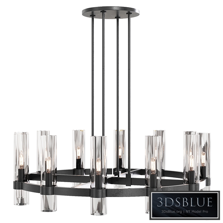 Restoration Hardware RAVELLE ROUND CHANDELIER 36 Black