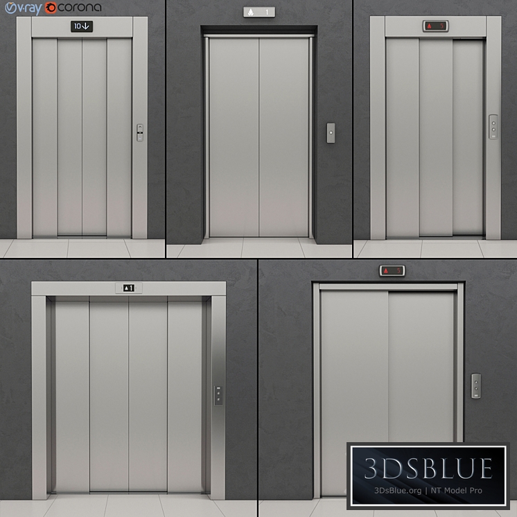 Set of doors for elevators Kone