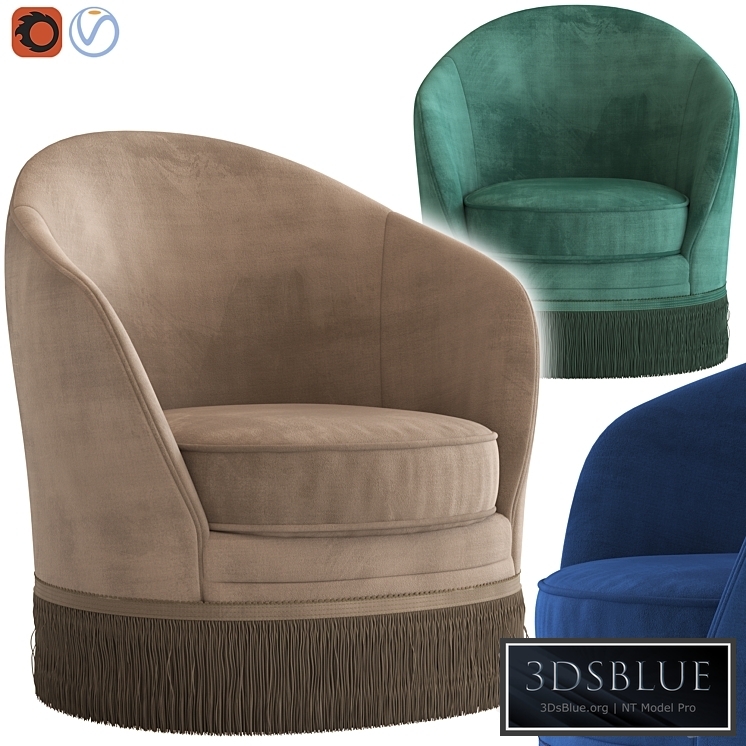 Globewest Kennedy Fringed Armchair