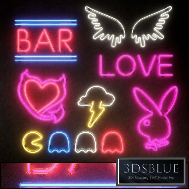 Light modules. Set 17. Neon