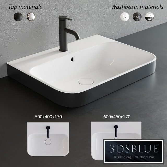Duravit HAPPY D.2 PLUS Rectangular Washbasin