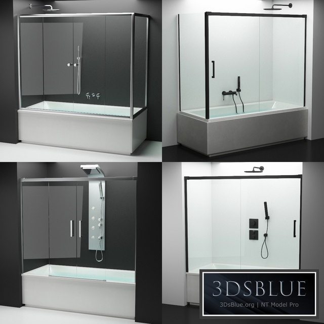 Set of shower cabins Radaway 9 + appliances