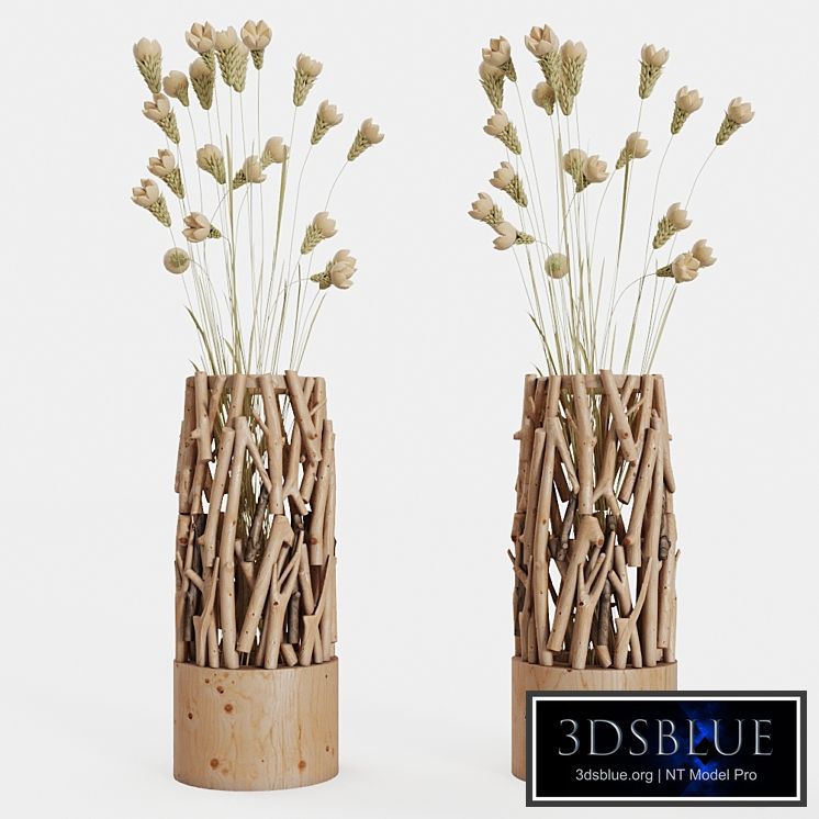 Small wood vase stand