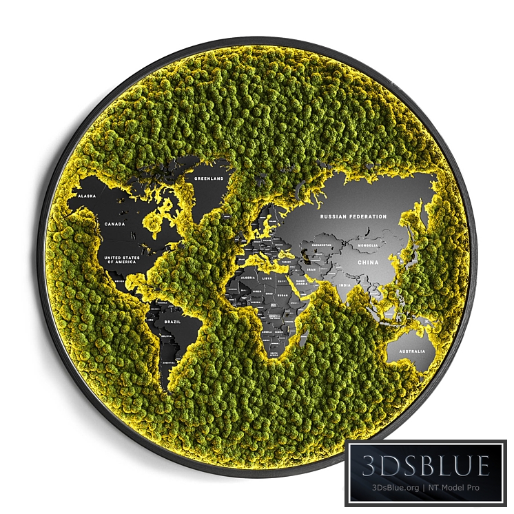 Vertical garden world map