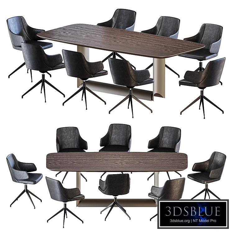 Dragon Wood Table Wendy Chair by Cattelan Italia