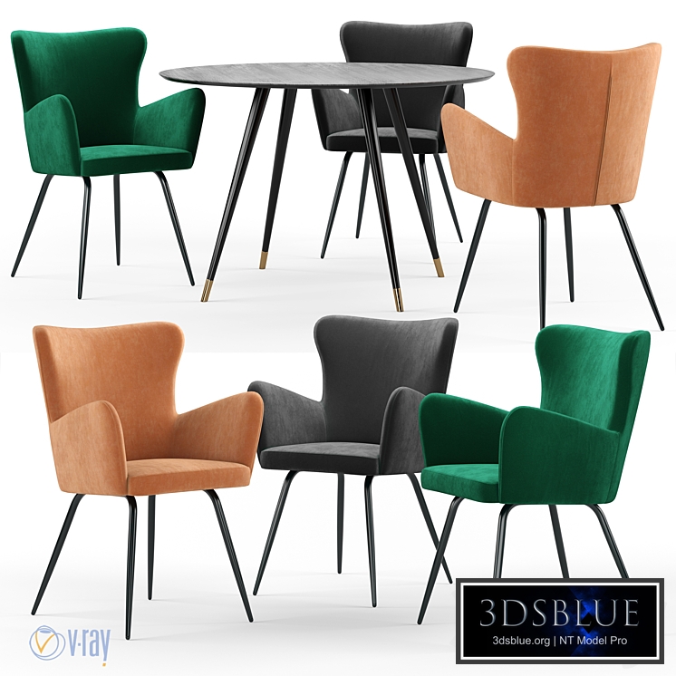 La Redoute. Armchair Luxore, Table Fresne.