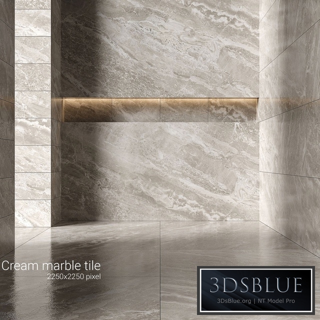 Cream marble tiles 3