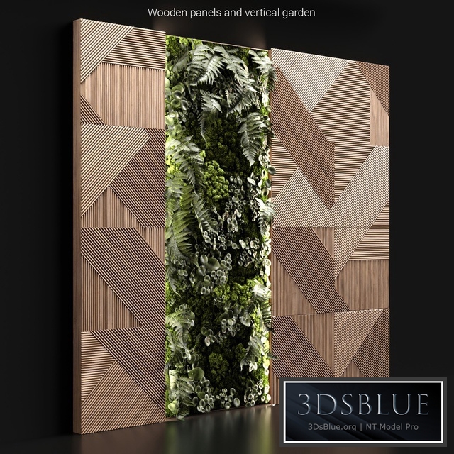 Wooden panels and vertical garden 2
