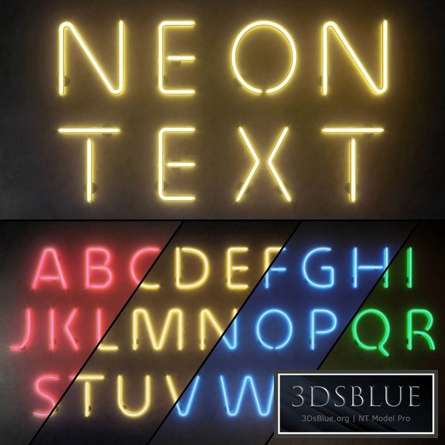 Light modules. Set 10. Neon Alphabet