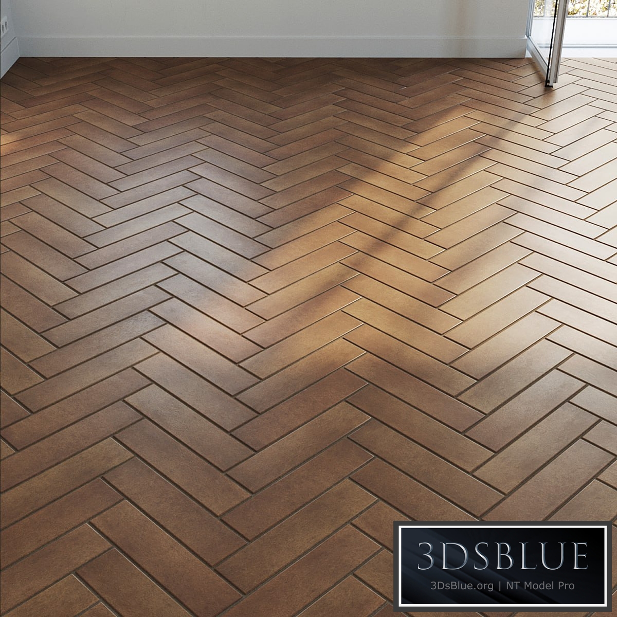 Ceramic tile set 04 - Herringbone Terracotta