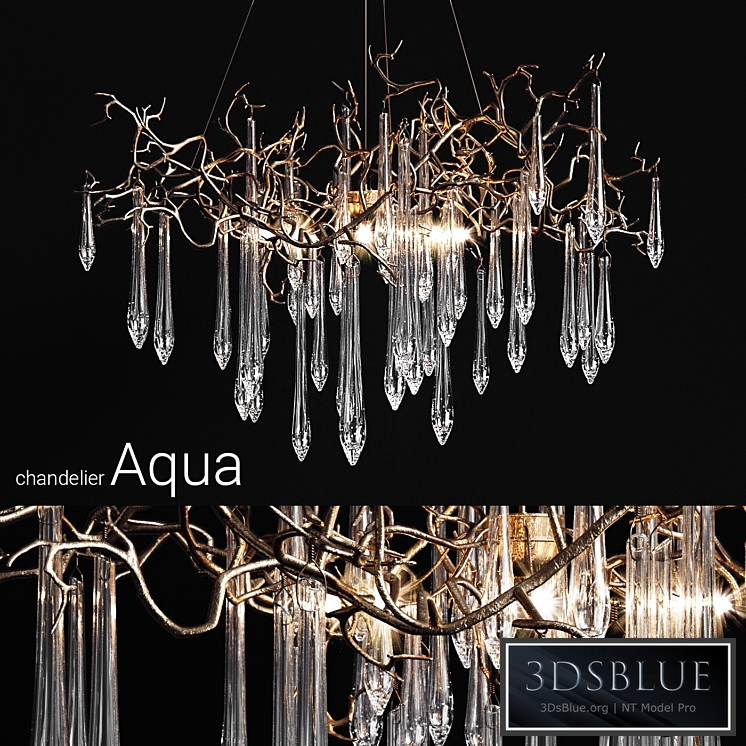 Chandelier serip aqua