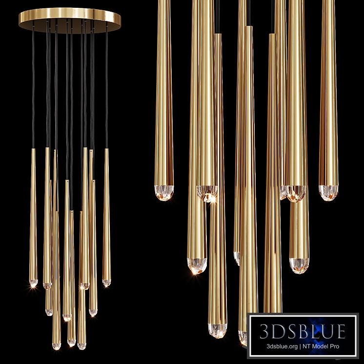Restoration Hardware AQUITAINE ROUND CHANDELIER 18 Brass