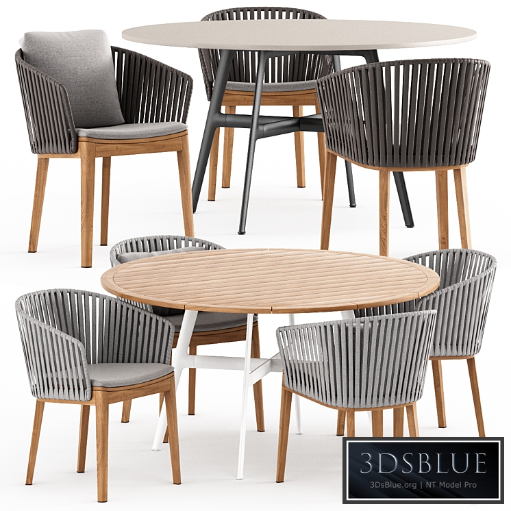 MOOD Chair Tribu and Seax dining table by Dedon