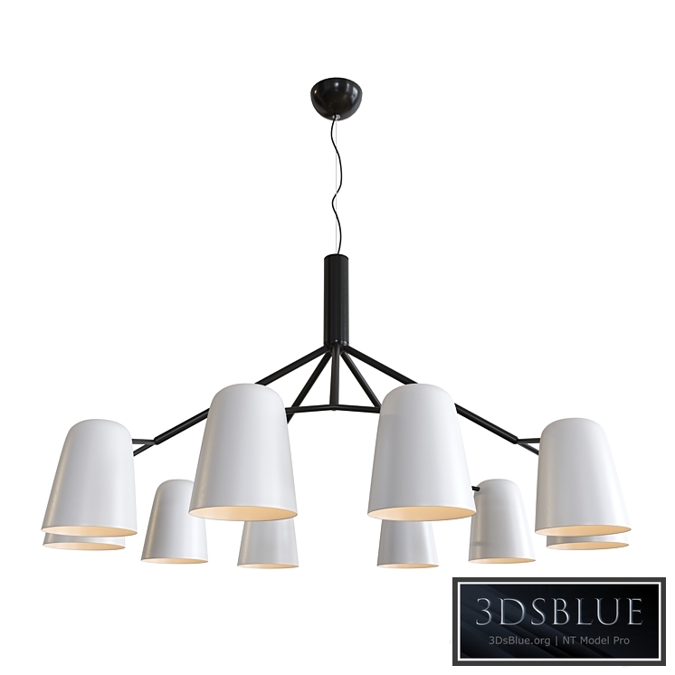 Pendant chandelier Crystal Lux ENRIQUE SP10 BLACK / WHITE